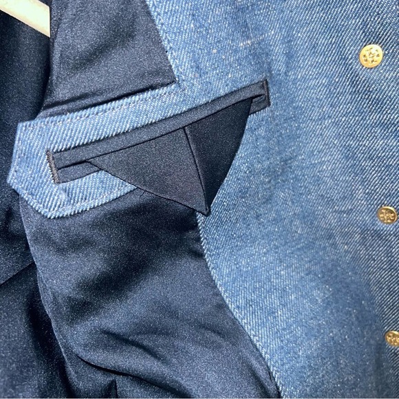 Tory Burch Raw Denim Blazer - Picture 7 of 9